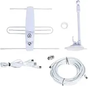 Signalplus 30dBi High Gain Outdoor Indoor Digital TV Antenna 1080P 4K HD with Signal Booster 16.4foot Coax Cable for All Local Channels
