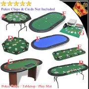 6/8/9/10 Player Family Blackjack Poker Table/Tabletop/Play Mat Casino Game Card