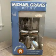 Michael Graves Design Barware Set for Target MCM 6 Piece w/ Rotating Stand NIB!