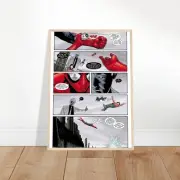 Spider-Man Comic Panel Framed Poster - Superhero Action Scene Wall Art