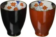 CtoC JAPAN Teacup Stylish: Arita-yaki Red Spring and Autumn Pair Yu From Japan