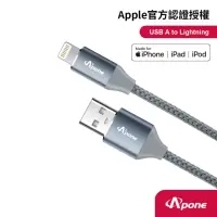 在飛比找momo購物網優惠-【Apone】USB A to Lightning 傳輸充電