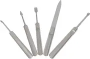 ASAKKURA Nail Cuticle Remover Kit 5pcs Dead Skin Forks for Nail Buffing and Cuticle Pusher