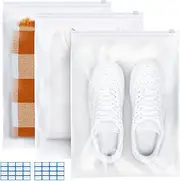 [Pyroclasia] Reusable Zip Lock Bags, 30pcs 40x30cm Plastic Travel Storage Bags Organiser No Holes Hospital Bag Organiser Pouches Frosted Waterproof ziplock bags for Clothes,Shoes,Cosmetics,Suitcase