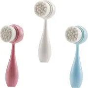 WRITWAA 3pcs Face Brush Set Double Sided Silicone Facial Cleanser Gentle Face Scrubber Skin Care Tools for Women Men