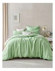 [Natural Home] Linen European Flax Linen Quilt Cover Set in Sage