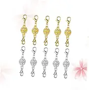 Hohopeti 10 Pieces Jewelry Clasps Lobster Clasp Ball Design Safety Lock Brass Tone Plating Ideal for Necklace Bracelet
