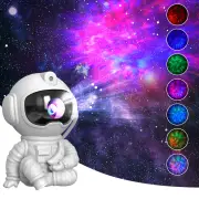 LED Astronaut Starry Sky Lamp Atmosphere Projection Lamp Sitting Astronaut Remote Control Creative Bedroom Night Light