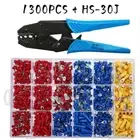 1300Pcs Assorted Insulated Electrical Wire Terminals Crimp Connectors Spade Sets