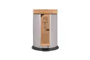 WHITE MAGIC ECO BASICS 3L BAMBOO & STAINLESS STEEL RUBBISH BIN