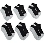Jefferies Socks L126410 Boys Seamless 6 Pack Low Cut Half Cushion Socks Size S
