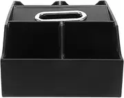 COMPUKAS Car Armrest Box Storage Organizer Multifunctional Central Tissue Napkin Holder for Front Seat Stylish Faux Water Cup Organizer for Vehicle Interior Storage