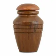 Small/Keepsake 5 Cubic Inches Denton Wood Funeral Cremation Urn for Ashes