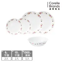 在飛比找momo購物網優惠-【美國康寧 CORELLE】花漾派對5件式餐盤組(502)