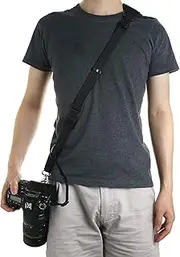 Camera Strap, Ruittos Camera Neck Shoulder Sling Crossbody Strap with Quick Release and Safety Tether Storage Pocket, Adjustable Comfortable Universal Belt for DSLR/SLR Camera, Canon, Nikon, (Black)