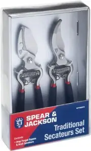 Spear & Jackson Traditional Bypass & Anvil Secateurs Set, Blue (CUTTINGSET8)
