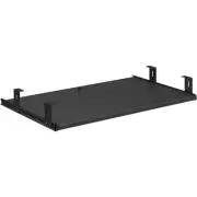 Pemberly Row Engineered Wood Computer Desk Keyboard Shelf in Black