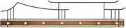 Storage Coat Rack Wall Mounted Storage Clothes/Key Hook Rail for Bathroom Kitchen Entryway(7 Hook) Hooks