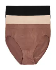 Wacoal B. Smooth Seamless High-Cut Briefs, Set of 3 XX Large