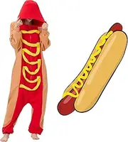 [CUTTUECD] Pickle Adult Onesie - Fun Cucumber Halloween Costume - Fruit & Vegetable One-Piece Cosplay Suit for Men and Women