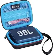 LTGEM EVA Hard Case for JBL GO & JBL GO 2 Portable Wireless Bluetooth Speaker - Travel Protective Carrying Storage Bag (Blue)