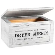 Cute Farmhouse Dryer Sheet Holder - Dryer Sheet Dispenser with Hinged Lid
