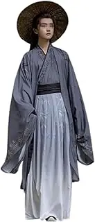 [IDZNFNFX] Ancient Chinese Traditional Hanfu Martial Arts Stage Performance Wear for Mens,A,M=160~168cm