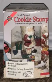 Norpro Christmas Santa Clause Hand Painted Cookie Stamp NEW #3288