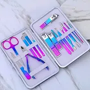 7/10/12/18/19Pcs/Set Manicure Set Pedicure Nail Tools Kit Stainless Steel Nail Cutter Scissor Clippers Professional Manicure Set,XC,15Pcs