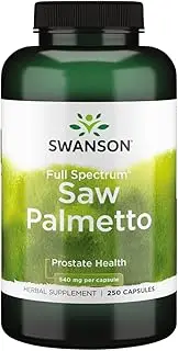 Swanson Premium Saw Palmetto 540mg, Prostate Support & DHT Blocker Supplement, 250 Capsules