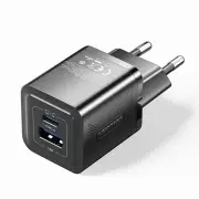 [GaN Tech] Vention FEQ 30W 2-Port USB PD Charger USB-A+USB-C PD3.0 QC3.0 PPS FCP AFC Apple2.4A Fast Charging Wall Charge