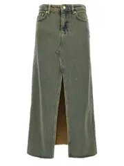 [Ganni] Ganni-Overdyed Heavy Gonne Celeste-Donna 36EU Light Blue