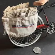NOS Vtg Xonex Bicycle Model News Paperboy Bag Schwinn Columbia 1:6 Plain Dealer