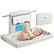 Wall-Mounted Baby Changing Station Horizontal Foldable Diaper Change Table and
