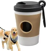 Poop Bag Holders for Leashes, Poop Bag Dispenser Coffee Cup Style, Doggy Pet Garbage Carrier, Lightweight Organizer with Carabiner Clip for Outdoor Walking, Park, Travel