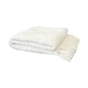 Asha Chenille Throw White
