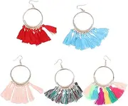 [ANDRESLAD] Tassel Earrings Set Stylish Ear Accessories Fashion Jewelry Perfect for Birthday Present