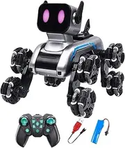 Remote Control Dog Toy - Toddler Toy Robot Dog - Eight-Wheel Robot Puppy for Living Room Outdoor Bedroom Yard, Toddller Entertainment Supplies