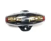 AGU Gold Inline glass Fuse Holder 4 or 8 Gauge Input & Output Pro marine grade