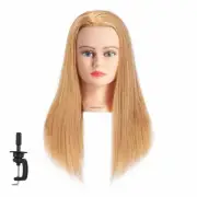 Mannequin Head 20"-22" 100% Human Hair Manikin Head for Hairdresser Training,...