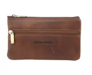 Pierre Cardin Ladies Womens Genuine Leather RFID Coin Purse Wallet - Cognac