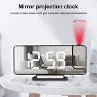 Alarm Clock Shockproof Adjustable Brightness Digital Mirror Clock Time Projector