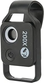 XUMIUZIY Mobile Phone Microscope,LED Student Microscope,LED Lens 200x HD Magnification Phone Camera Macro Lens for Outdoor Photography (Black with CPL)