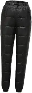 [Oshhni] Snow Pants Lightweight Casual Windproof Padded Adults Outdoor Down Pants