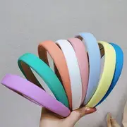 Plain Fabric Headband Sky Blue - One Size