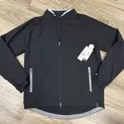 KENNETH COLE GOLF JACKET REFLECTIVE POLY STRETCH WINDBREAKER Mens Medium $79 NWT
