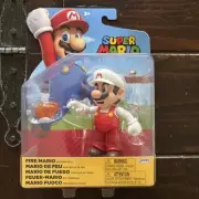 Super Mario Figure - Fire Mario With Fire Ball - Jakks Pacific