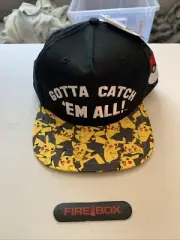 2017 Bioworld Pokemon Pikachu Gotta Catch ‘Em All Youth Hat OSFM Snapback NWT