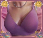 38DD Purple Mauve Taupe LOGO Straps Victorias Secret Lightly Lined WIRELESS Bra