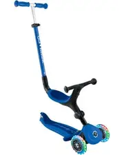 Globber Go Up Foldable Plus Lights 3 Wheel Kids Scooter Blue